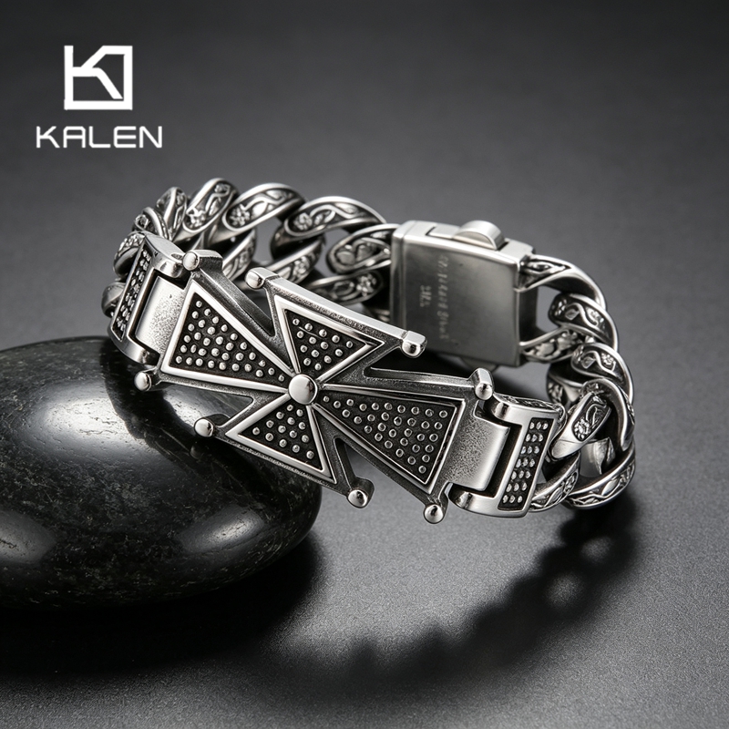 Men Accessories Bd - Bracciale Kalen Vintage in Acciaio Inox