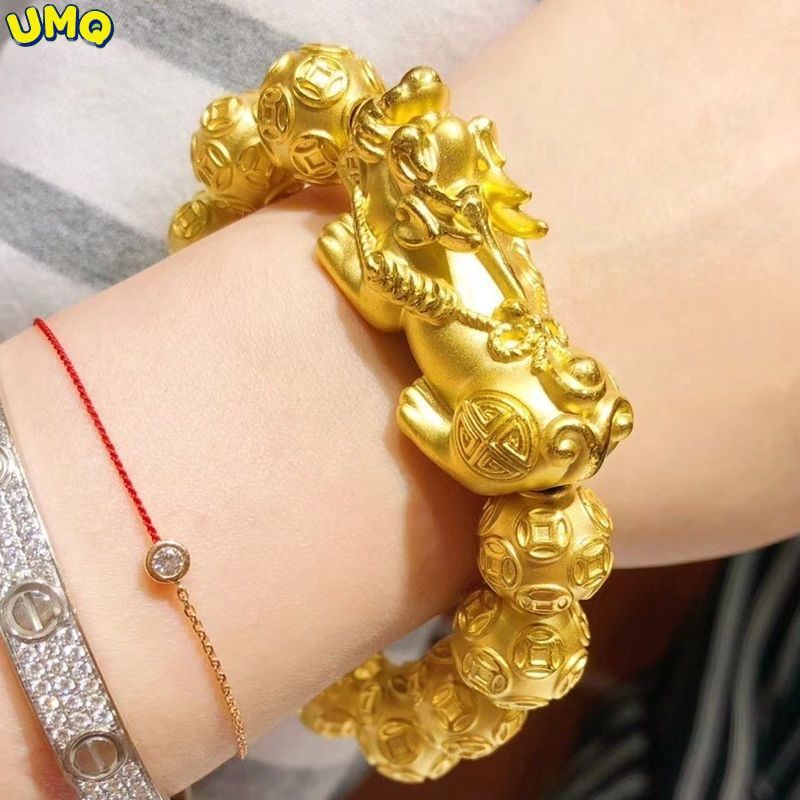 Bracelet Beaded Men - Braccialetto Pixiu placcato 100% oro reale