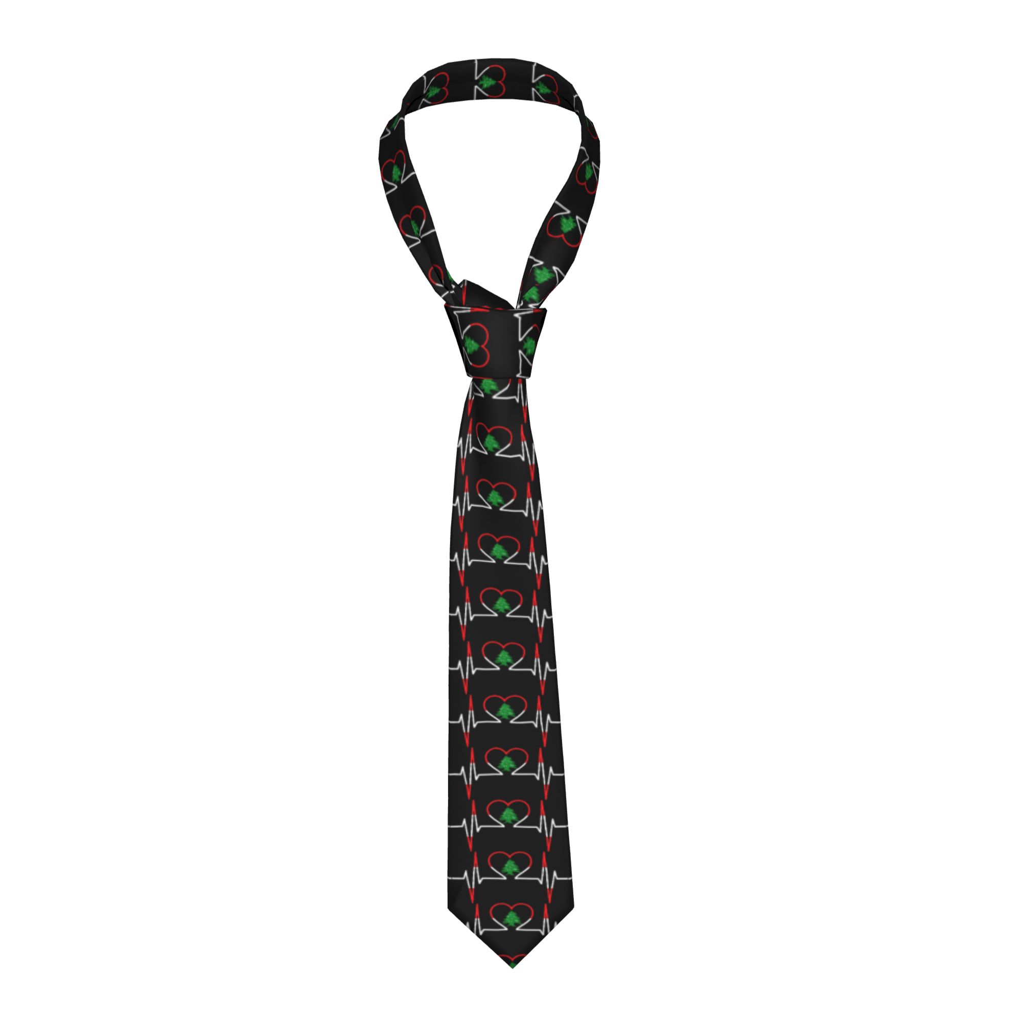 Men Accessories Lebanon - Cravatta con Motivo ECG e Bandiera