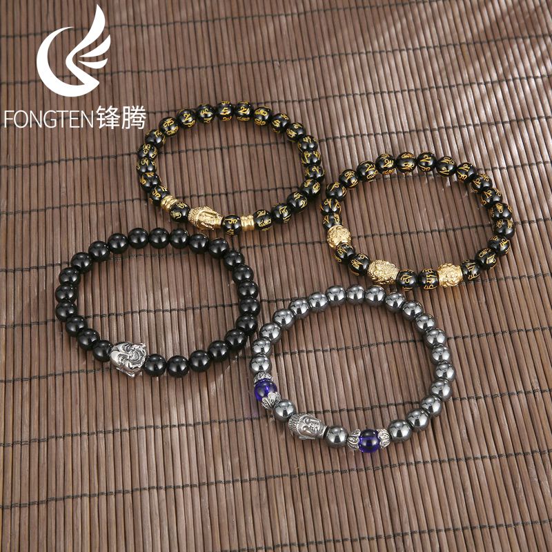 Men Accessories Bd - Fongten Testa di Buddha Religioso Bracciale
