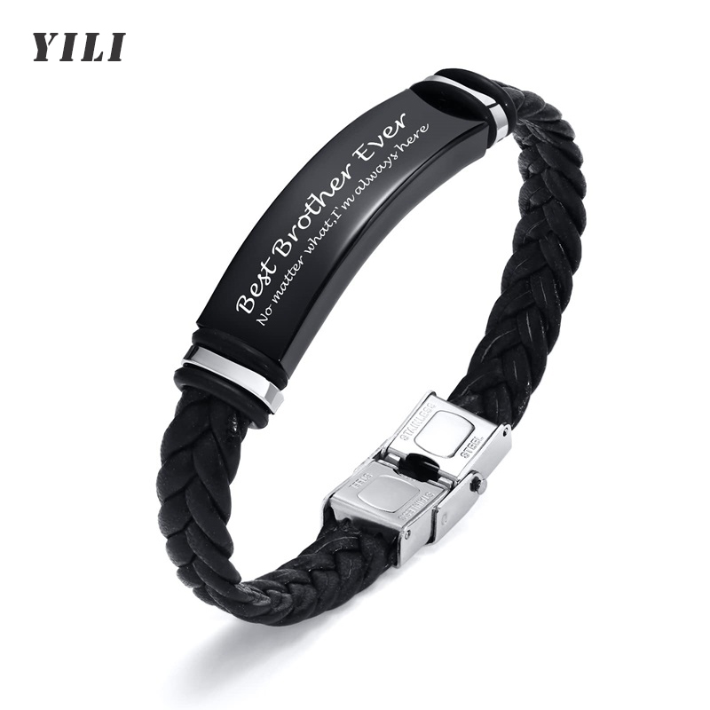 Bracelet Beaded Men - Bracciale in pelle personalizzato per uomo