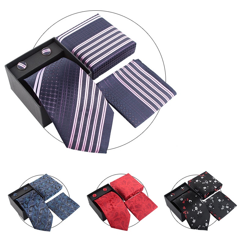 Neck Tie Set Box - Set Cravatta da Uomo per Matrimonio