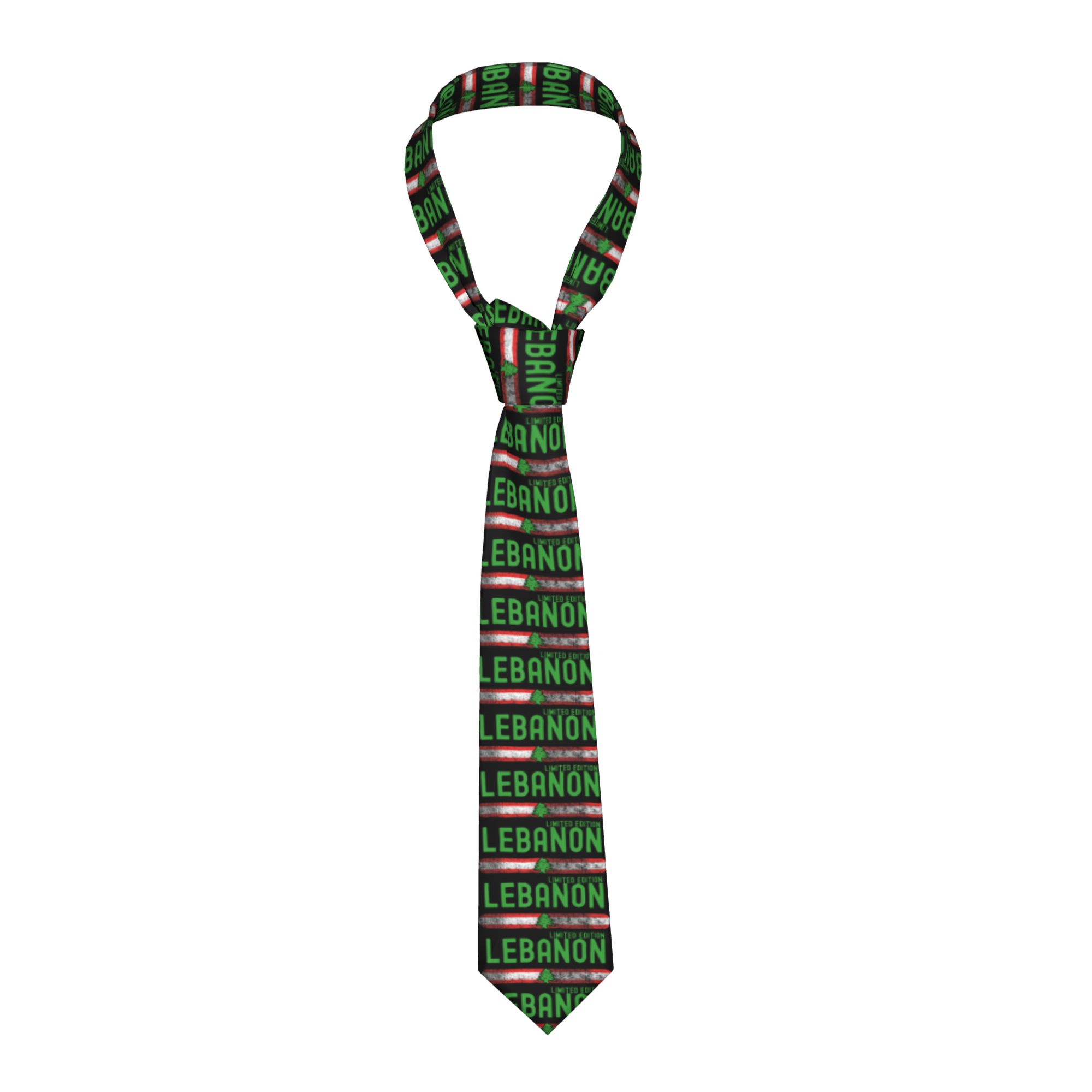 Men Accessories Lebanon - Cravatta Patriottica con Bandiera del Libano,
