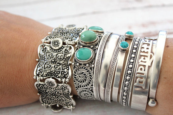 Men Accessories India - Bracciale tribale etnico bohémien indiano vintage