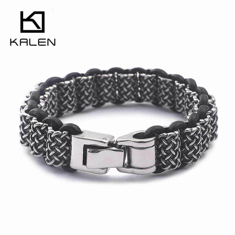 KALEN Vintage Black Leather Li - Men Accessories Bd recensione e prezzo