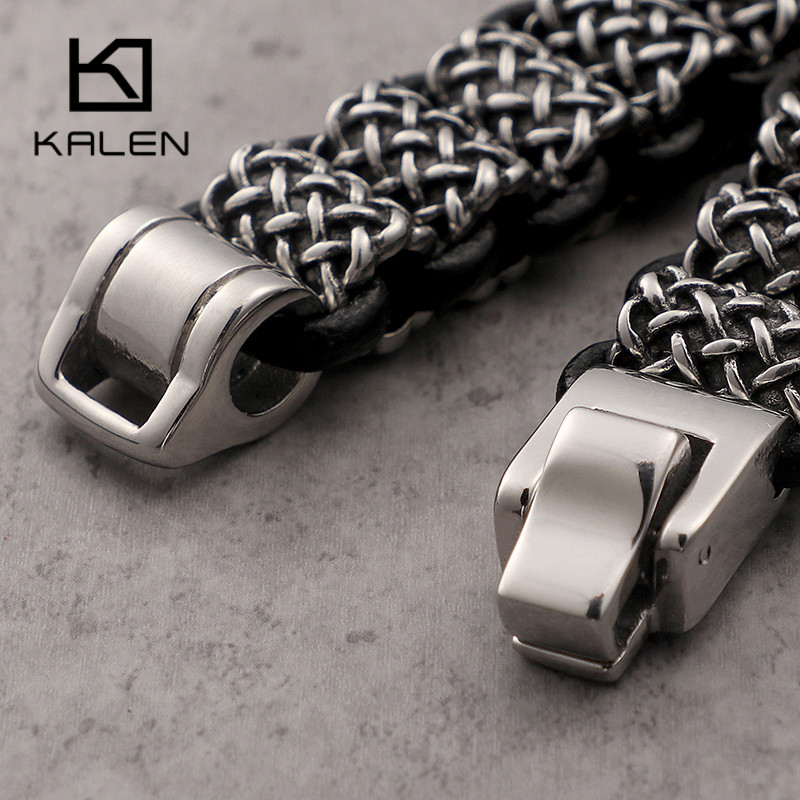 KALEN Vintage Black Leather Li - Men Accessories Bd recensione e prezzo
