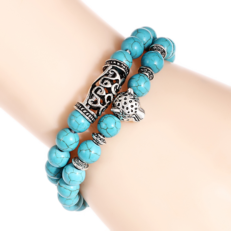 Premium 2 Pz/set Leopardo In R - Bracelet Beaded Men recensione e prezzo