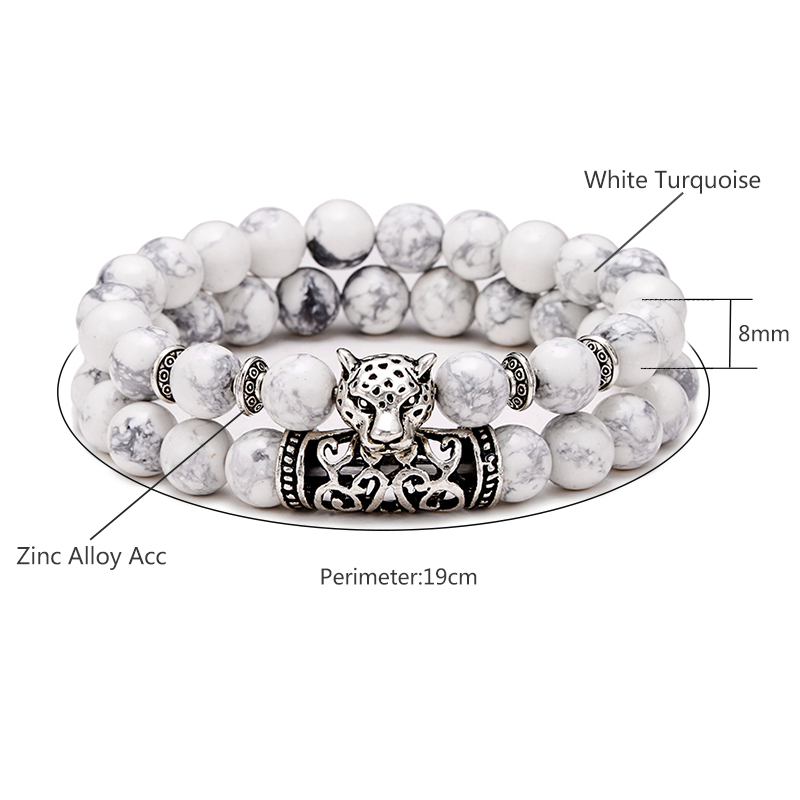 Premium 2 Pz/set Leopardo In R - Bracelet Beaded Men recensione e prezzo