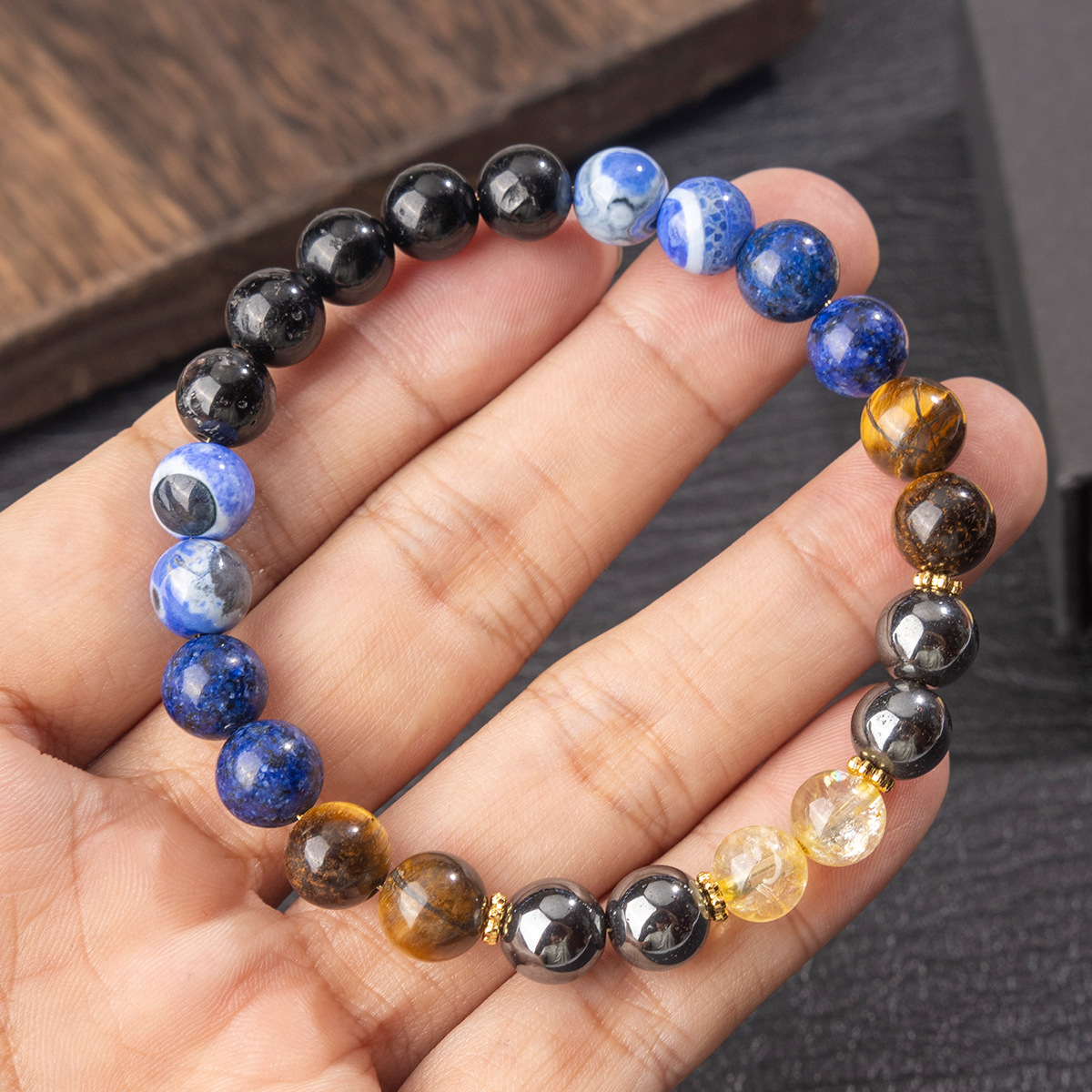 Bracciale in pietra naturale p - Bracelet Beaded Men recensione e prezzo