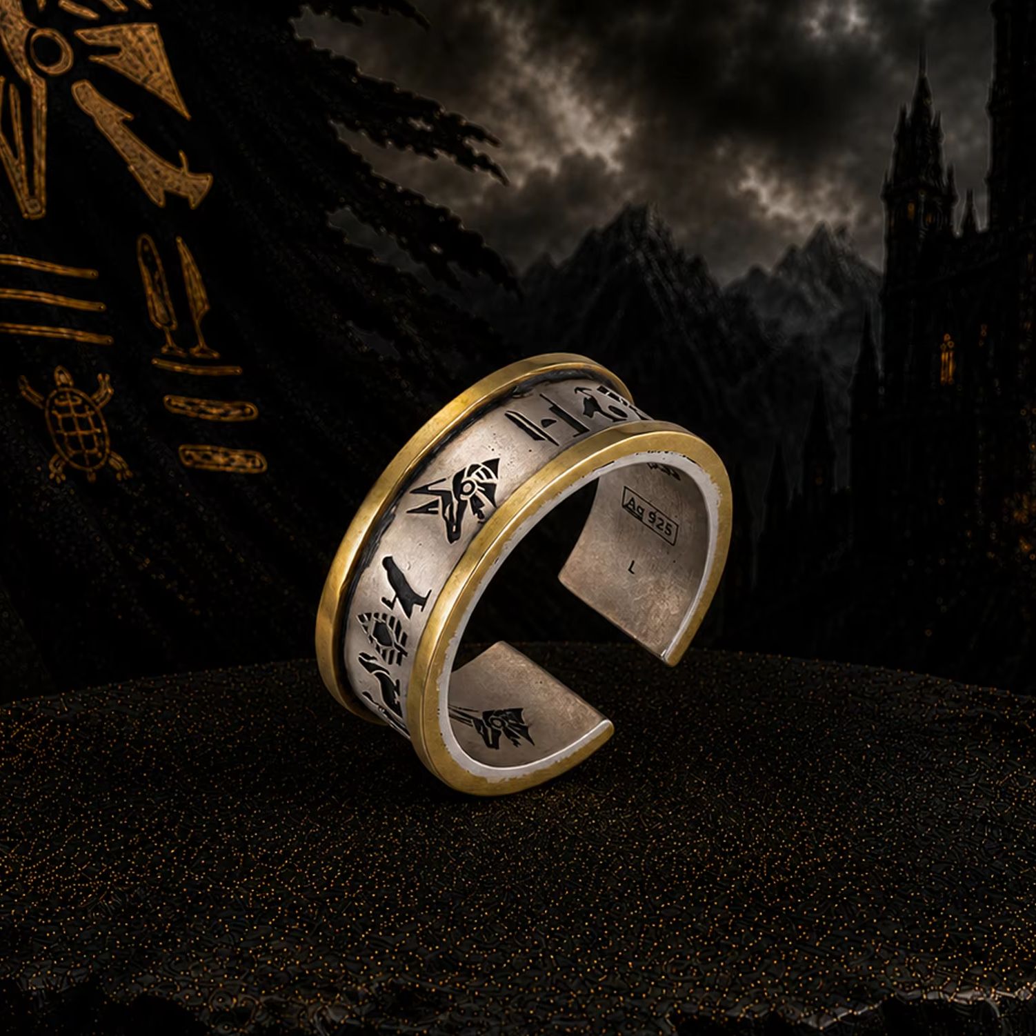 Anello Aperto Anubis in Argent - Men'S Accessories Jewelry Egypt recensione e prezzo