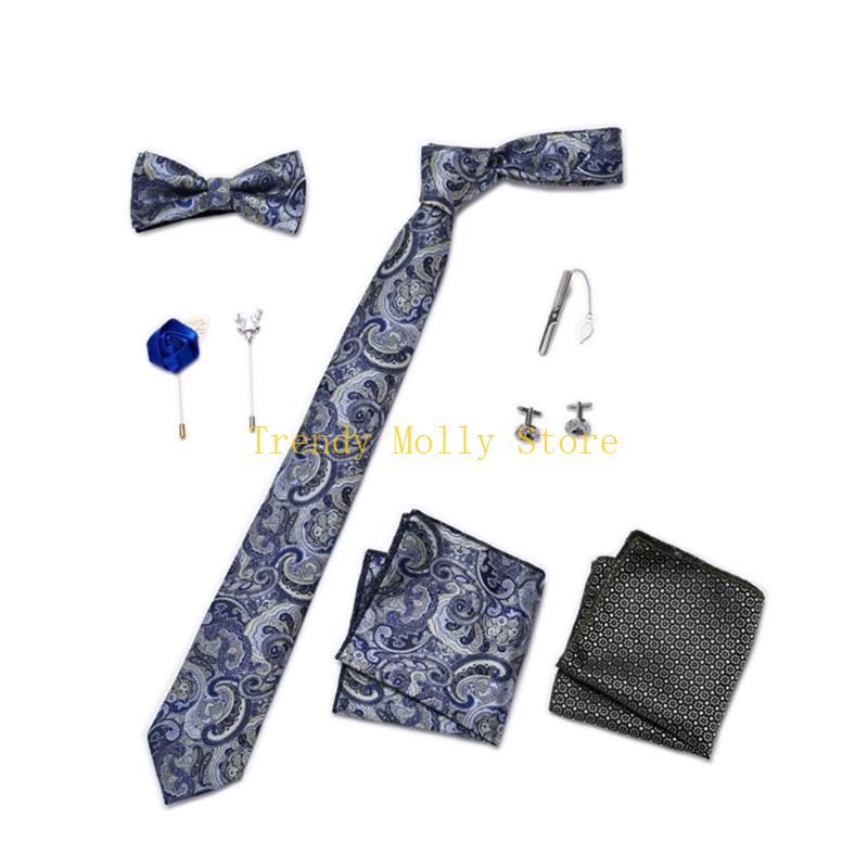 N5KB 9PCS Set cravatta alla da - Neck Tie Set Box recensione e prezzo