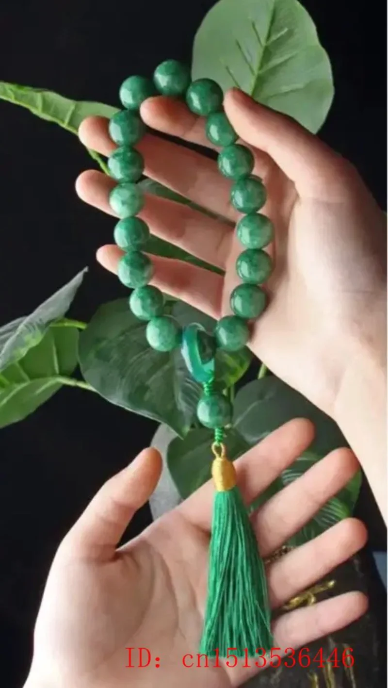 Green Jade Stone 12mm Beads na - Bracelet Beaded Men recensione e prezzo